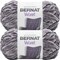 Bernat Velvet Vapor Gray Yarn 2 Pack of 300g/10.5oz Polyester 5 Bulky - 315 Yards Knitting/Crochet